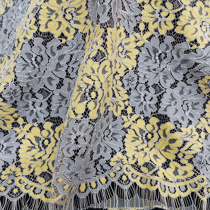 Dress Eyelash Cutwork Lace Fabric for Women's Wear Wholesale Supplier 6